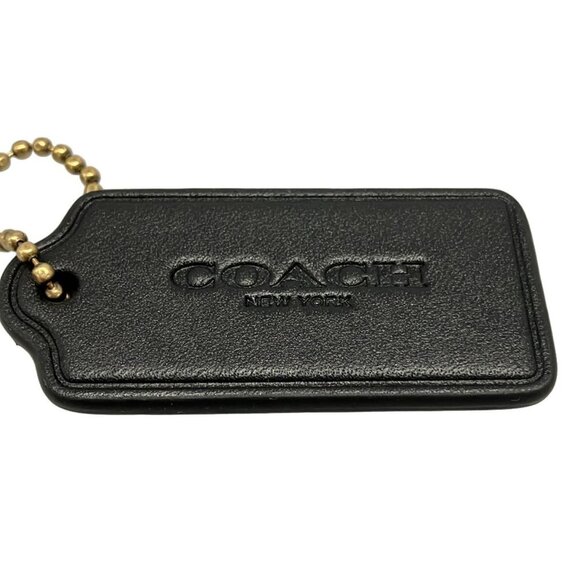 Auth COACH - Black Gold Leather Hardware Bag Charm - Picture 4 of 5